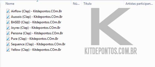 PACK 8 CLAPS 2018 – Kit de Pontos