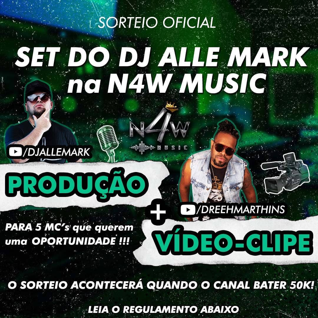 SORTEIO PARA 5 MC’S – SET DJ ALLE MARK NA N4W MUSIC [PRODUÇÃO + VÍDEO-CLIPE🚀]